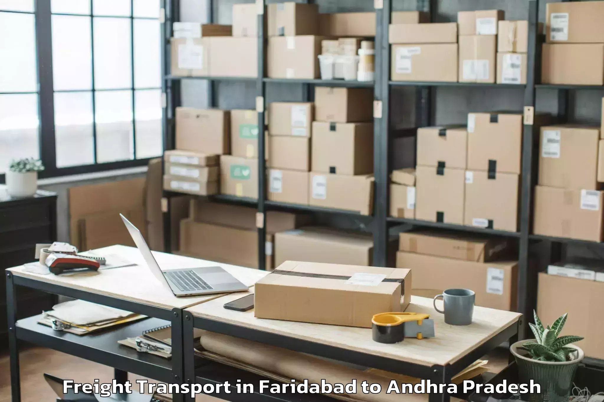 Faridabad to Vajrapukothuru Freight Transport Booking